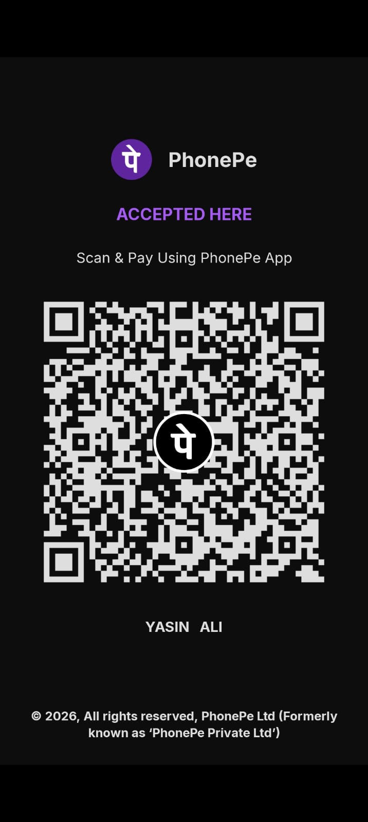 PhonePe Payment QR